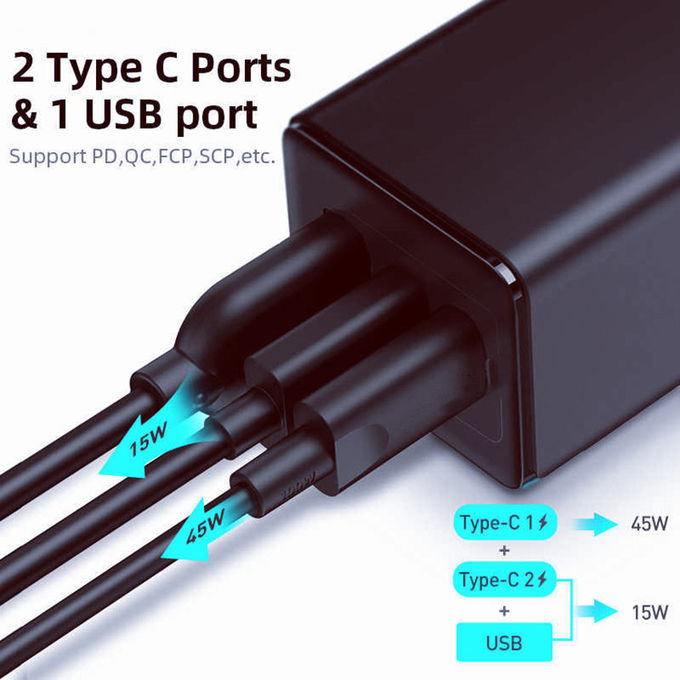Vairāku portu 120 W PD3.0 USB C tipa sienas lādētājs iPhone 3