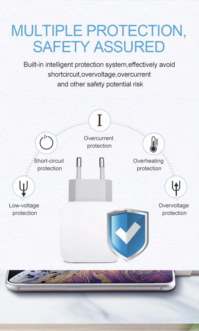 European USB Fast Wall Charger 240V 18w USB Charger Adapter 8