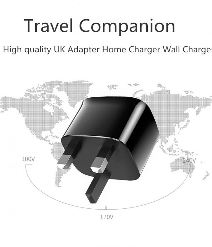 2.4a Dual Usb Wall Charger Fast Charging Travel Wall Charger 12w Uk Plug Mains Adapter 2