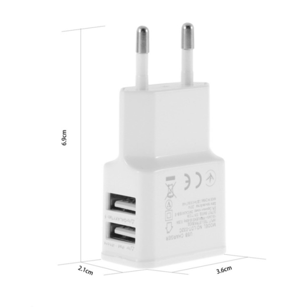 Fast charging wall adapter for Samsung phone wall charger dual USB AC adapter 2A iphone charger 1