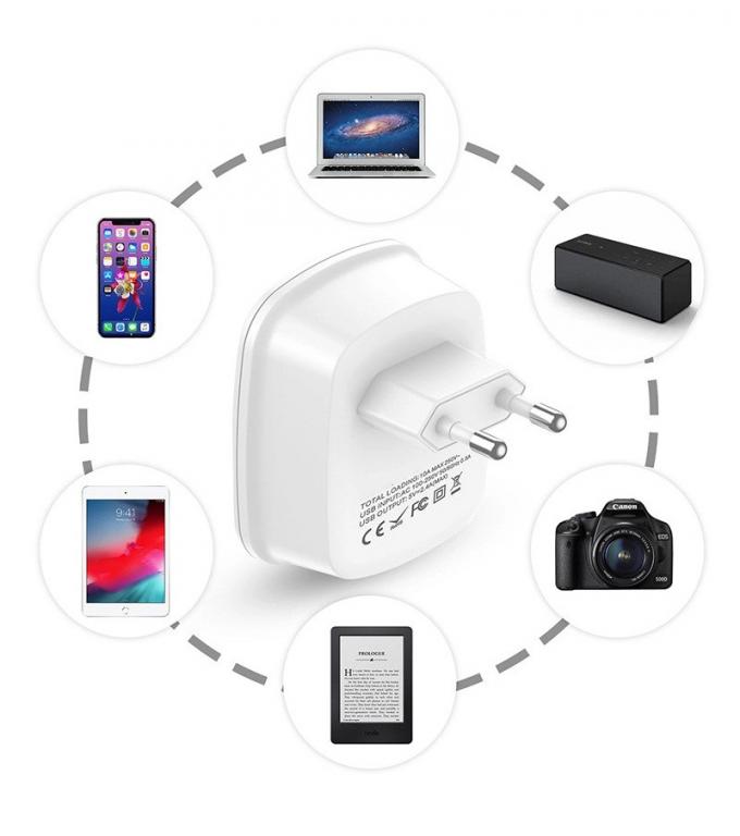 5V2.4A Quick Charge Adapter 12W USB Wall Charger 3 In 1 Travel Adapter 4