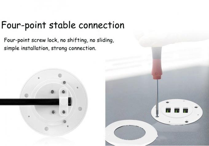 Office Desktop Usb Charger Station Hidden 3 Ports Fast Charging Ac Adapter Usb 3.0 Usb Wall Charger Adapter 1