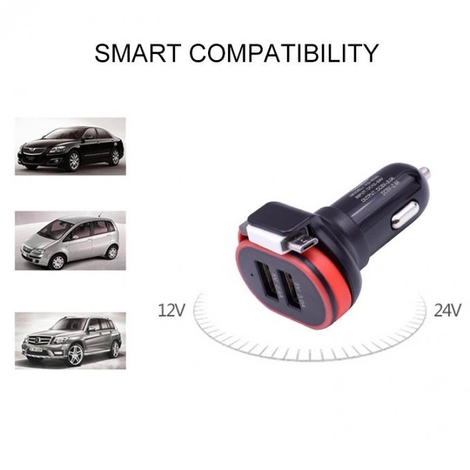 USB Fast Car Phone Charger 5V 3A Dual Port 15w Iphone Car Charger Adapter 0