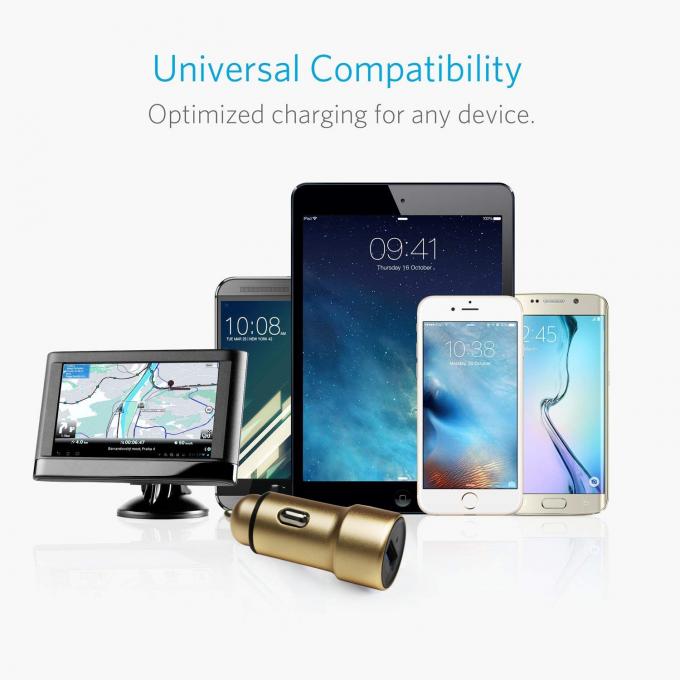 5V 4A Cell Phone Metal Car Charger Adapter 20W Singly Usb Port 2