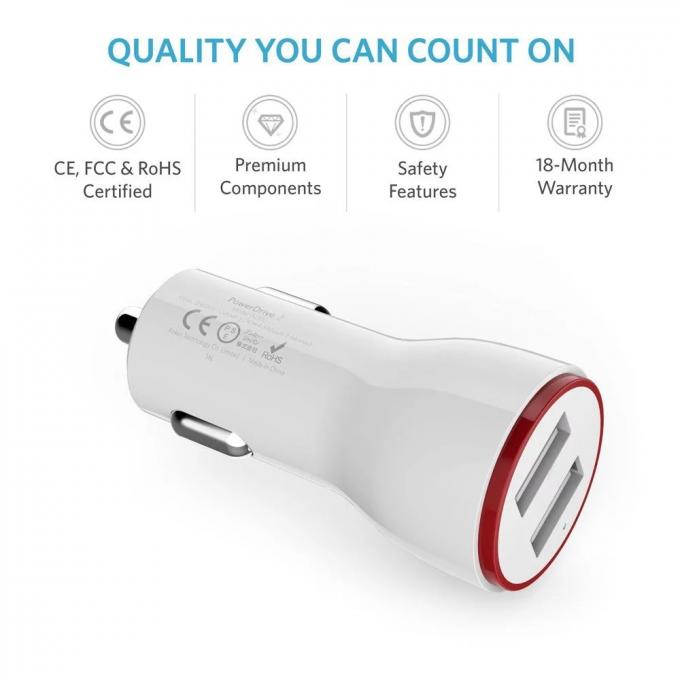 Glowing LED 4.8A Fast Car Phone Charger USB Mini Car Charger Lighter 1