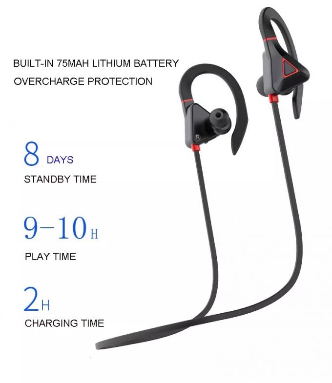 Sweatproof Bluetooth Earhook Headphones , 12hours Wireless Sports Earphones 1