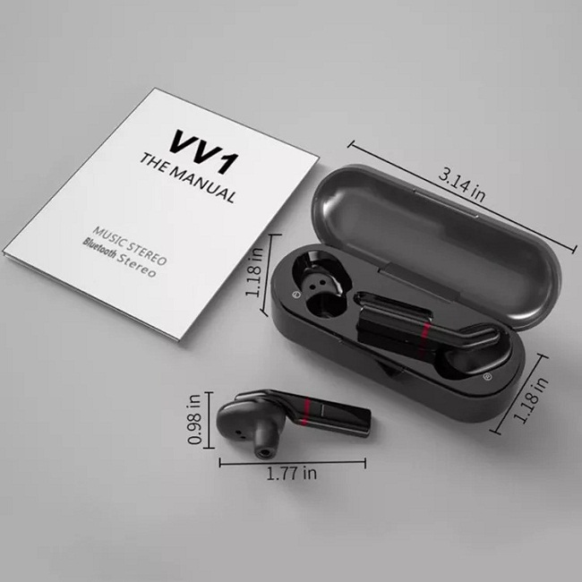 8hours In Ear TWS Bluetooth Earbuds 400mAh Portable Wireless Earbuds With Charging Box 3