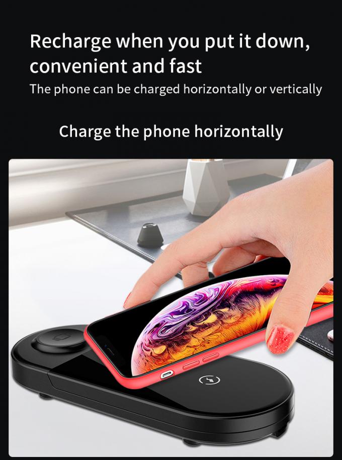 Foldable 10W Wireless Charging Station 3 In 1 Fast Charging Stand ROHS Approved 4