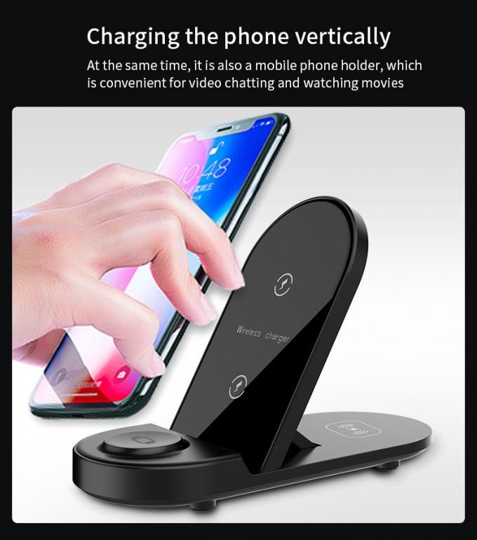 Foldable 10W Wireless Charging Station 3 In 1 Fast Charging Stand ROHS Approved 5