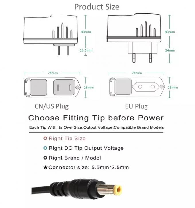 12V 1.5A 18w Switching Power Adapter Laptop Tablet PC Power Supply AC DC Adapter 3