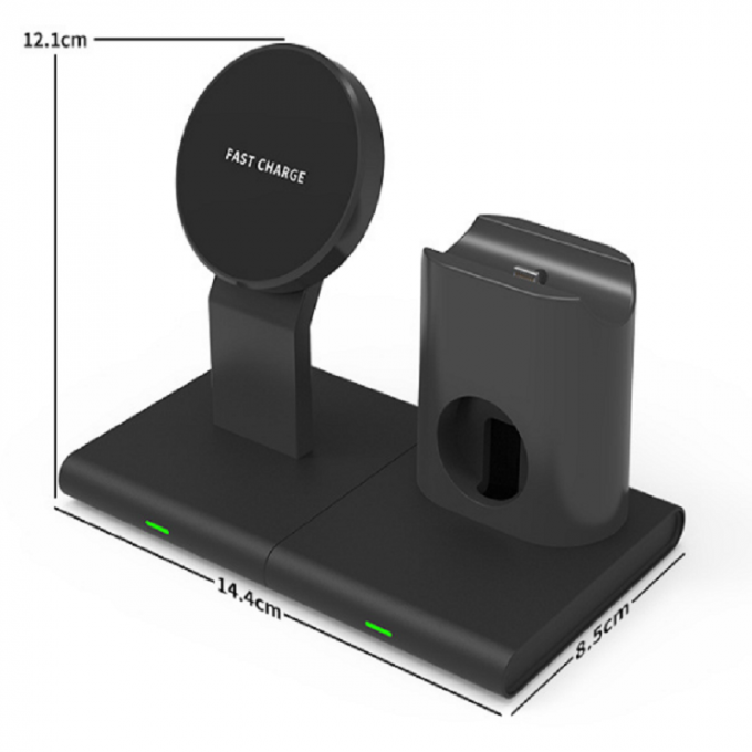 Magnetic 3 In 1 15W 2.5W Qi Wireless Charging Pad 1