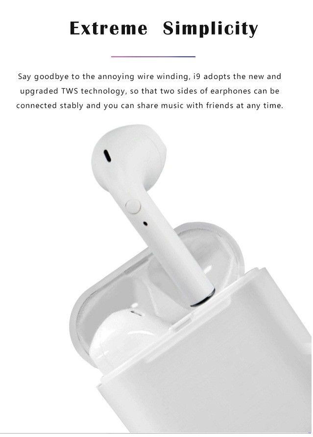 TWS Airpods Wireless Earbuds Portable 5.0 Bluetooth Headset 2500mAh For Smartphone 5