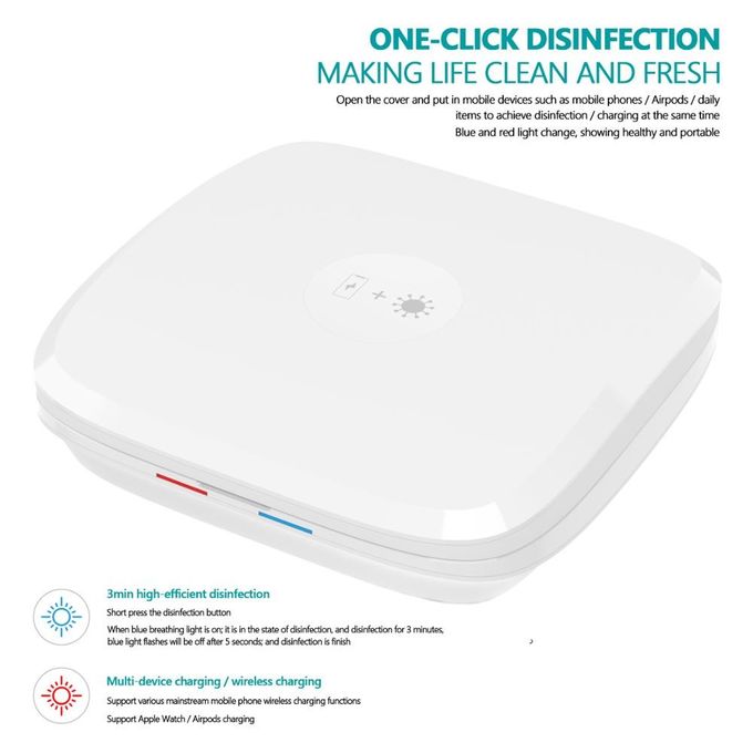 Sterilizer Wireless Charger Esterilizador Anti Virus UVC Disinfection Box 10W 2