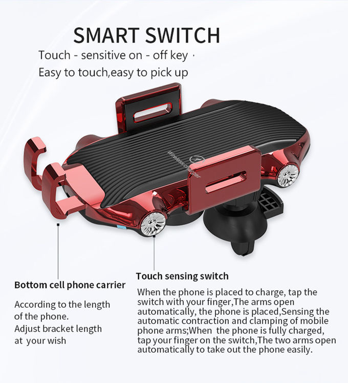 DOE 15W Fast Charging Qi Car Wireless Charger Holder 7