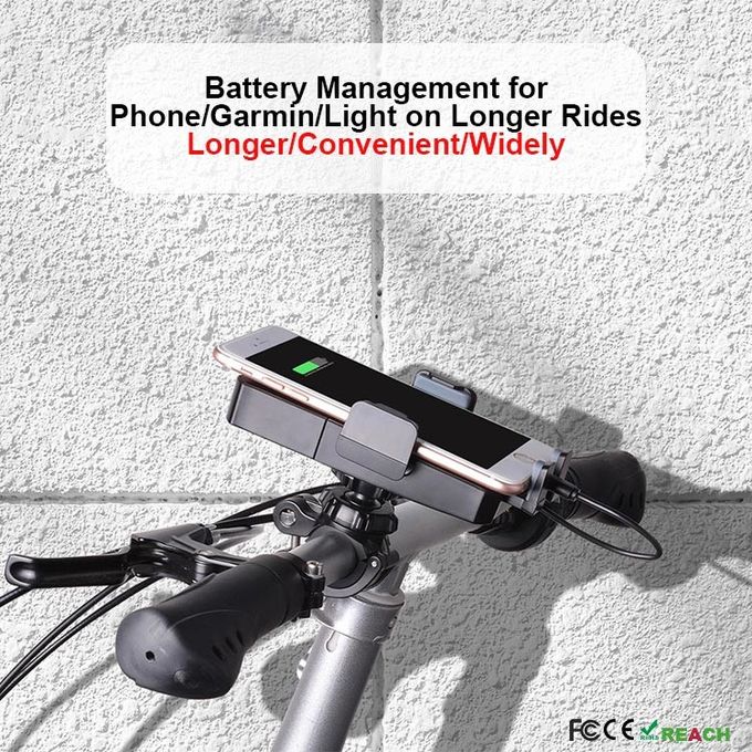 Rechargeable 5200mAH Detachable Bike Mount Phone Holder 5