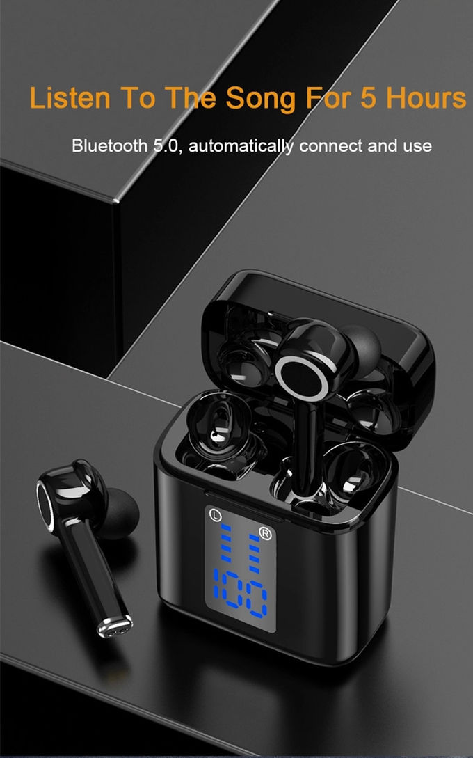IPX4 Bluetooth 5.0 TWS True Wireless Earbuds With Builtin Mic 2