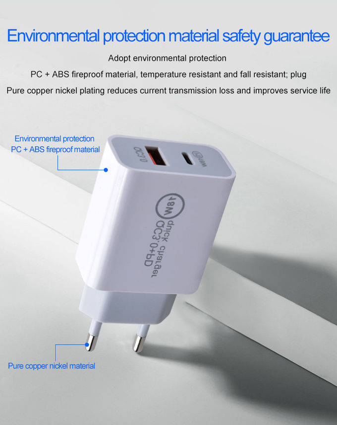 Qualcomm 3.0 Quick Charge 2 Port 18W USB C Wall Charger 3