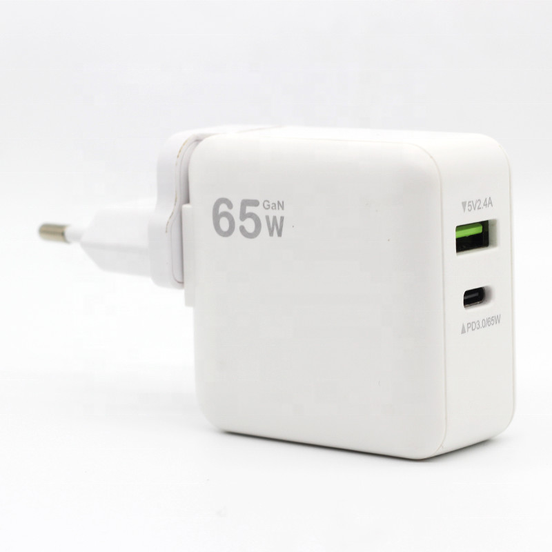 65W USB C Charger, 3-Port GaN Charger PD3.0 PPS QC Fast Charge Plug UK Wall Power Adapter For Macbook IPad Pro/Air IPhone 15/14/13 Samsung S23/S22 Pixel 8 Laptop Dell XPS Switch, With